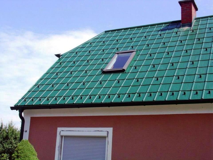 Prefa Dachplatte in moosgrün