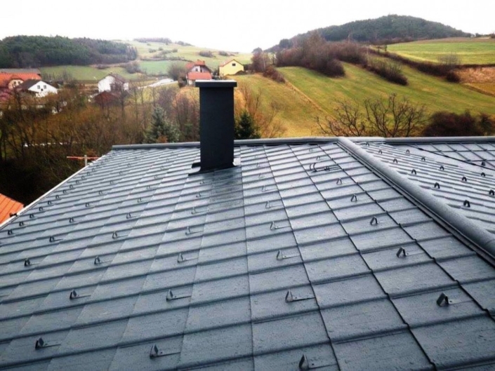 Prefa Dachplatten mit Kamineinfassung und Ummantelung